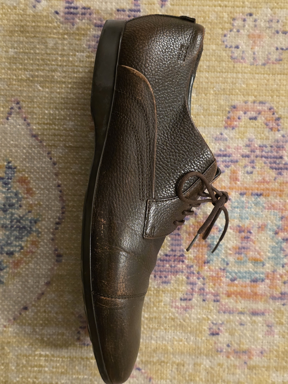 Boss |  Men's Brown Leather Lace-Up Dress Shoes Size 42 EUR 8.5-9 US